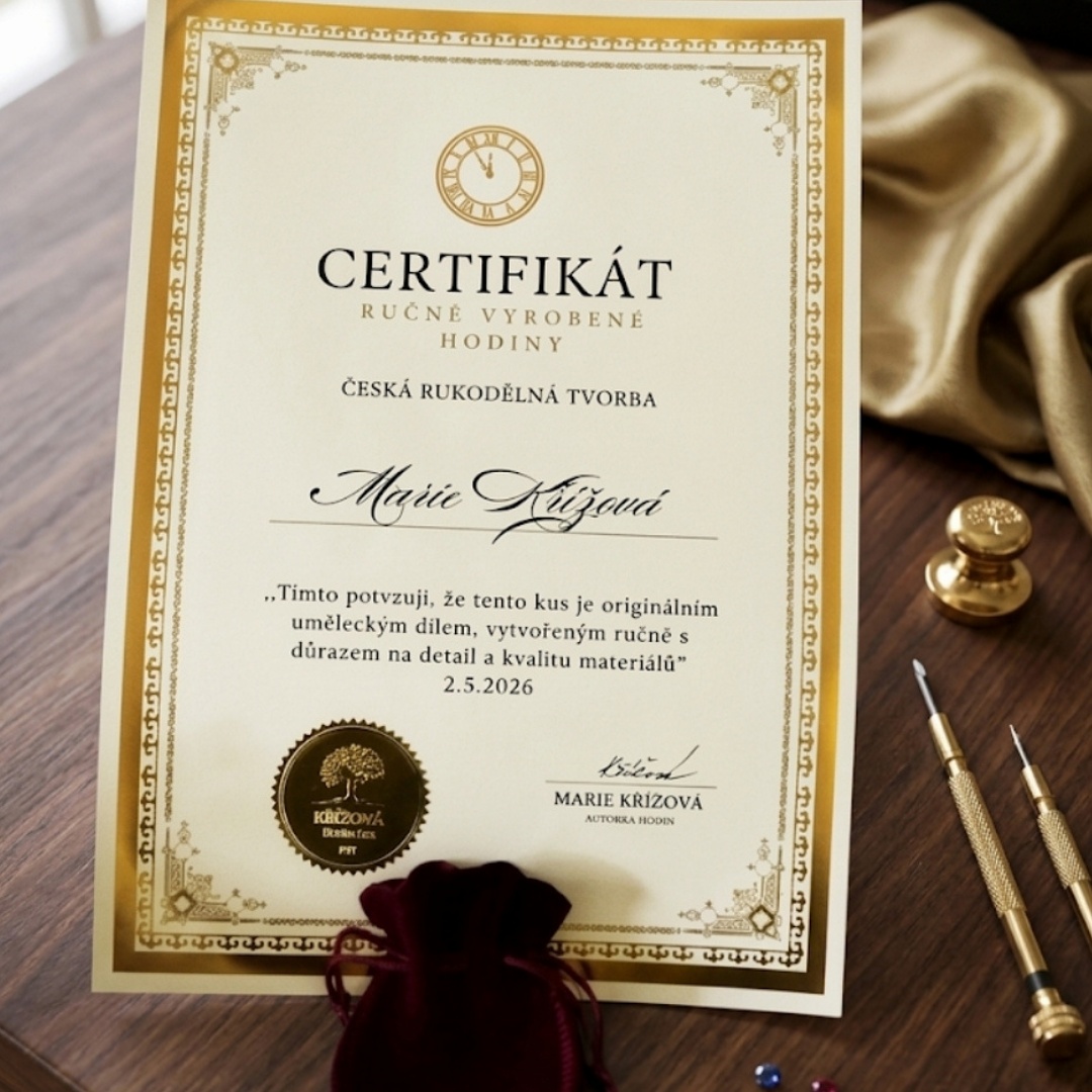 Ručně podepsaný certifikát originality
