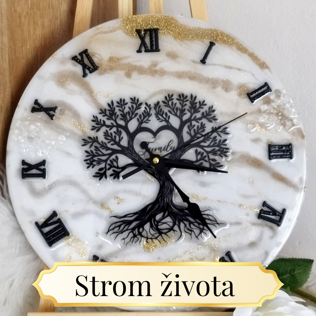 Jedinečné luxusní hodiny- kolekce STROM ŽIVOTA Křížová Art
